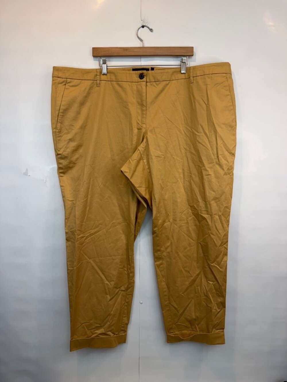 Wildfang Women's The Essential Trouser Pant Taper Camel Brown Tan Size 22W